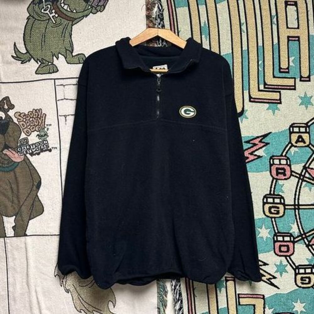 Vintage 90's Green Bay Packers Embroidered‎ Lee Sports Fleece Quarter Zip